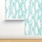 Coral Ocean Teal Aqua Trendy Mermaid Nursery Little Arrow Custom Removable Wallpaper by Spoonflower Peel & Stick Wallpaper 2FT Wide